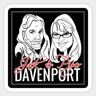 Jack & Piper Davenport - Caricature Logo Sticker